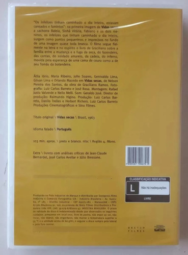 Dvd Vidas Secas (1963) - Nelson Pereira Dos Santos - Lacrado