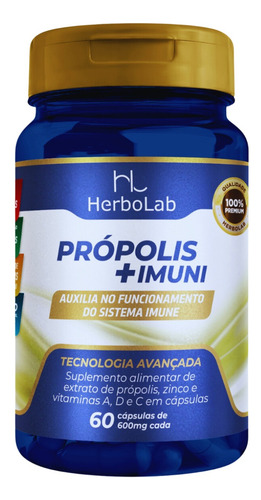Própolis Extrato Com Zinco Vitaminas A - D - C 60 Cápsulas