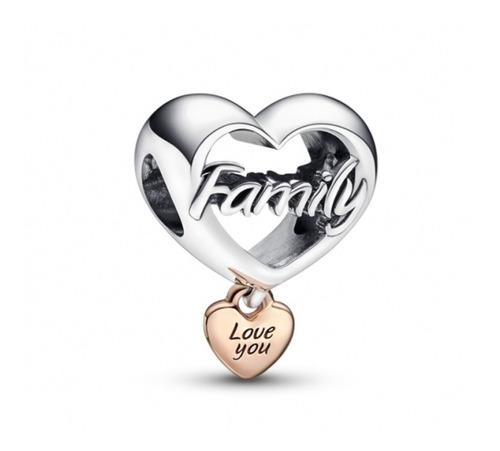 Pandora Original Charm, Amor A La Familia,  Plata De Ley 
