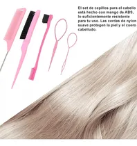 Comprar Kit De Peines Regadera Pinzas De Cabell Set De Peines Cepill Rosa