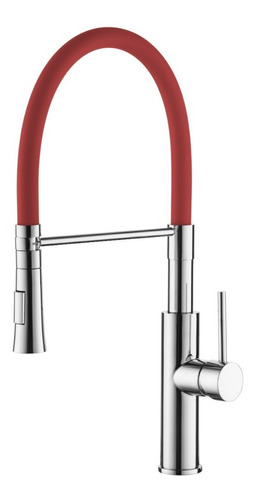 Monocomando Cocina Mesada Pico Flexible Color Rojo-ce45203