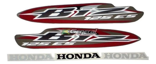 Kit Adesivo Jogo Faixas Moto Honda Biz 125 2008 Cor Cinza Es ( Partida Elétrica )