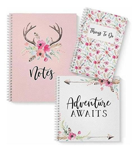 Cuaderno Espiral, Block N Boho Trio: Juego De 3 Cuadernos Co