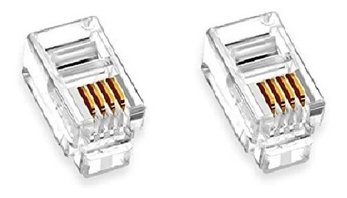 Imagen 1 de 4 de Oferta Única! 100 Fichas P/telefono Plug Rj9 Premium Calidad