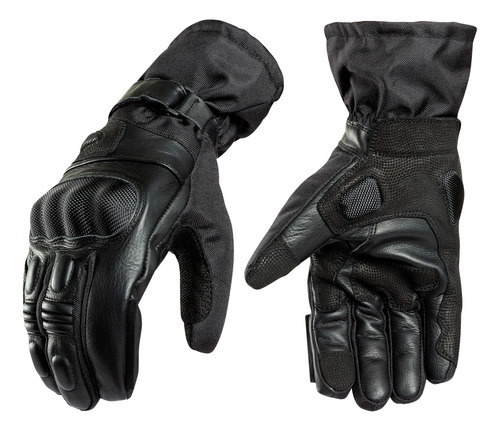 Guante De Cuero Moto Invierno Térmicos Impermeables Hipora