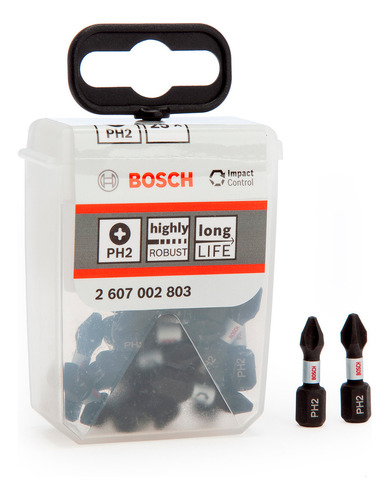 Set Kit Juego Puntas Bosch Impact Control Ph2 25mm 25pzs Rex