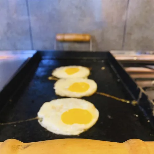 Plancha Bifera Broksol Cocina 2 Hornallas Asas Madera 26x51