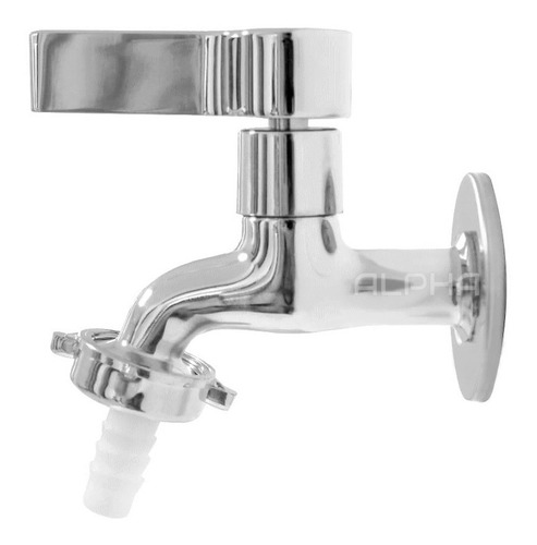 Torneira Para Tanque E Jardim Alavanca C-65 Cromada ¼ Volta Cor Prateado