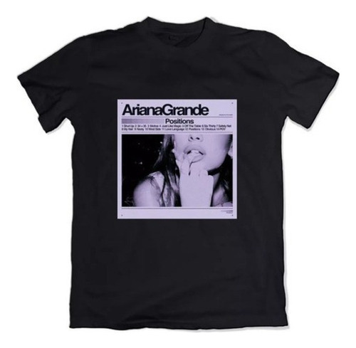 Camiseta Unissex Ariana Grande Positions Música Pop Algodão