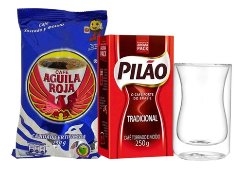 Pack Café  Molido Águila Roja + Pilao + Taza Doble Pared