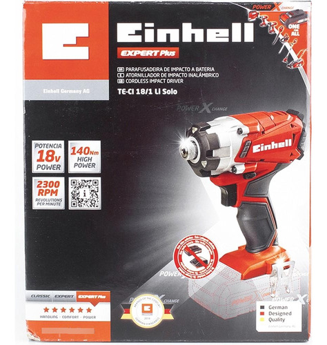 Parafusadeira De Impacto Te-ci Brushless Sem Bateria Einhell Vermelho