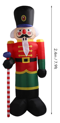 Soldado Inflable De Navidad De 7 9 Pies De Fibra De