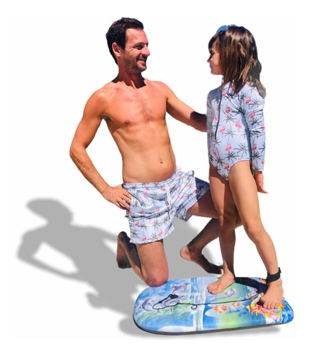 Imagen 5 de 8 de Short De Baño Hombre Papa Flamencos Family Look