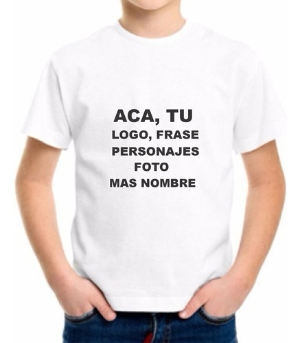 Remeras Niños Sublimadas Personalizadas Dia Del Niño +nombre