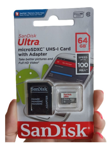Cartão Micro Sd 64gb Ultra Classe10 - 100mb/s Original