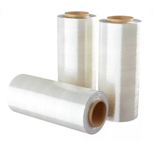 Plástico stretch film en rollo de 2 kg x 25 cm de alto (Rinde 450 metros  aprox.) Ideal para embalaje y protección. Transparente K PRO