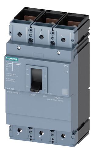 Disjuntor Caixa Moldada Tripolar 500a 36ka 380v Tm210 Ftfm 3