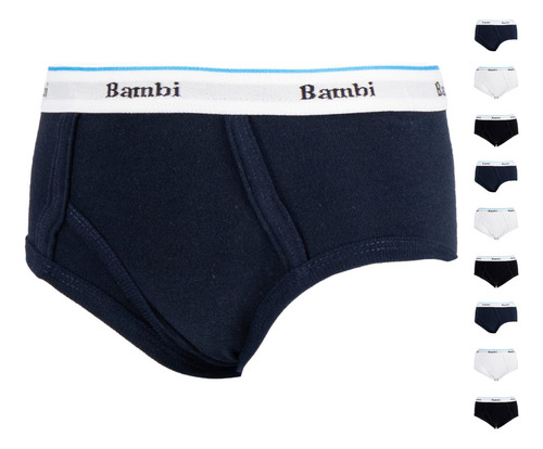 Trusa Bambi Calzon Niño Ropa Interior Comodo 9 Piezas