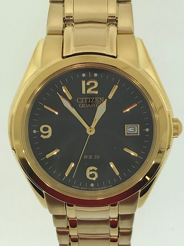 Imagen 3 de 8 de Reloj Citizen Bk2302 Acero Dorado Wr50 Agente Oficial
