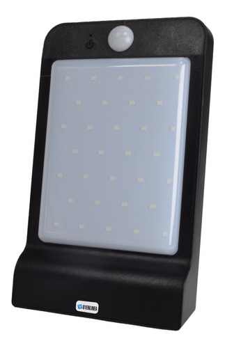 Aplique Reflector Solar Led Autonómo 30 Con Sensor Movimiento Exterior Led Blanco Frio Intemperie Ajavision Color de la carcasa Negro Color de la luz Luz día 3.7V