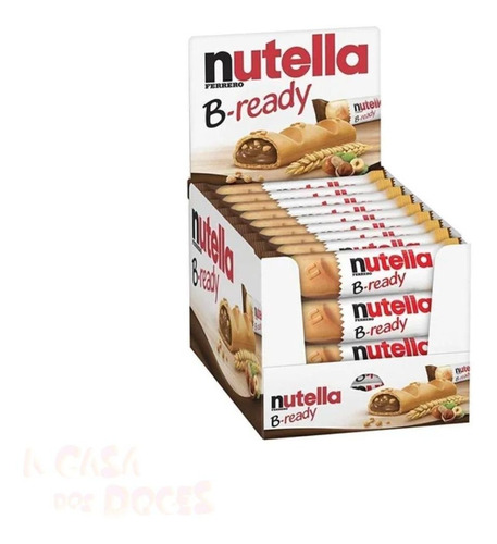 Mini Barra Wafer Nutella B-ready Ferrero. Chocolate Infantil