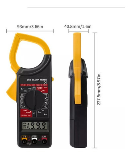 Imagen 2 de 4 de Pinza Amperimétrica Digital Hacexn266 Tester Herramienta Cn