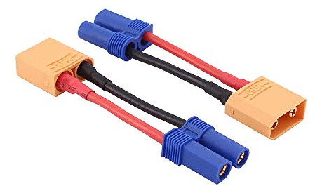 Pack 2 Adaptadores Xt90 A Ec5 Con Cable 14awg 2in