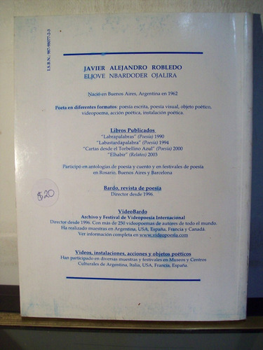 Adp Antologia Poetica 1990 2006 Javier Robledo / Ed Bardo (Usado)