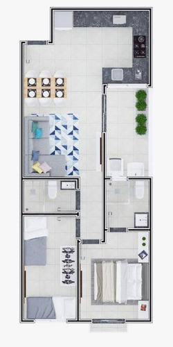 Apartamento Com 2 Dormitórios À Venda, 48 M² Por R$ 254.000,00 - Parque Novo Oratório - Santo André/sp - Ap2485