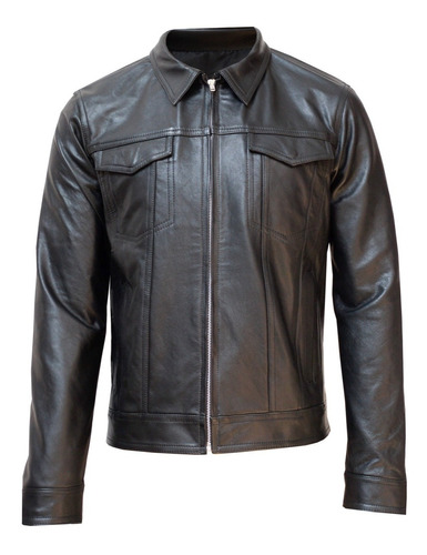 Campera Trucker Cuero Vacuno 100%  Liam Leather