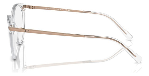 Lentes Armani Exchange Ax3078 8333 Transparente Oftalmico Color 8333 Transparente Brillante