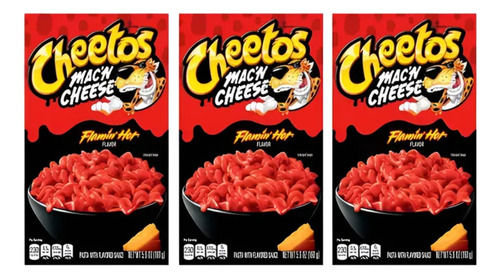 Cheetos Macarrones Mac 'n Cheese Flamin' Hot 160g 3 Pack