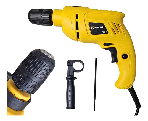 Furadeira Impacto 750w Para Concreto E Parede Mandril Aperto Rápido