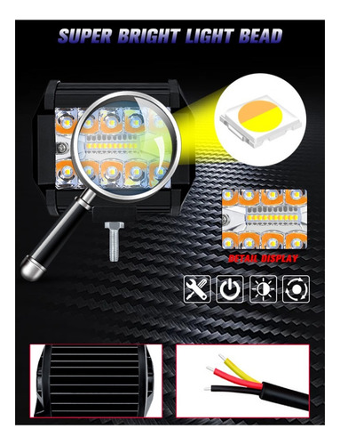 Barra Led Tipo Robot 20led 60w Doble Color 1pcs