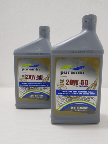 Aceite Semi-sintético Puramin 20w 50 Original 