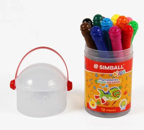 Marcadores En Tubo Simball Kids X 12 Colores