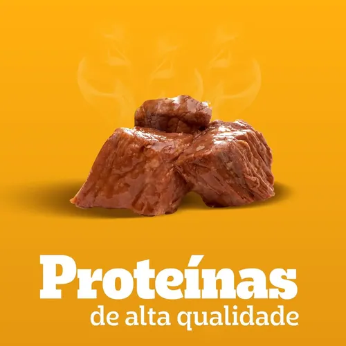 Ração Úmida Pedigree para Cão Adulto de Raças Pequenas Sabor Carne ao Molho - Kit com 12 Sachês de 100g: imagem 4