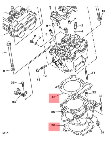 Kit De Juntas Yfz 450 Carburador Original Yamaha