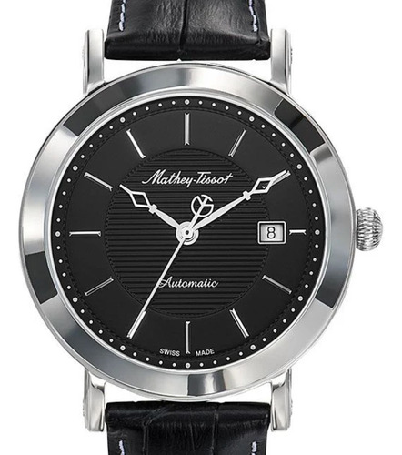 Reloj Mathey-tissot Hombre City Automatico Hb611251atan Negro Plateado Negro