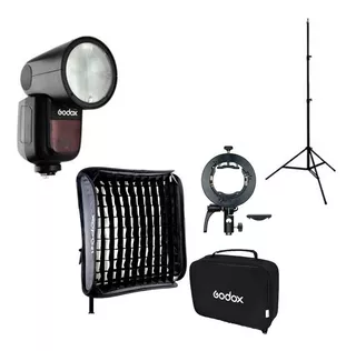 Kit Godox V1 Nikon Con Softbox 80x80 Y Standlight