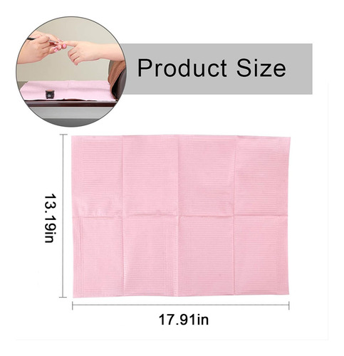 Desechables Toallas Para Limpiar Uñas De Tres Capas Rosa