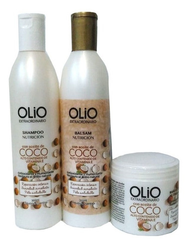 Kit Olio Shampoo Acondicionador Baño De Crema Aceite Coco