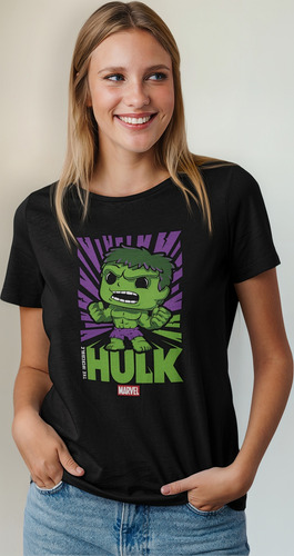 Playera Del Increíble Hulk Marvel Arte Funko Varias Tallas