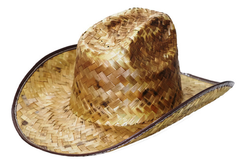 Sombrero Vaquero Adulto 1 Pz Palma Paja Disfraz Batucada