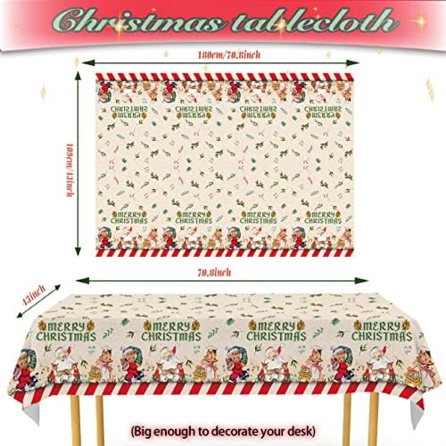 Decoraciones De Navidad Vintage, 3 Manteles De Navidad Con P