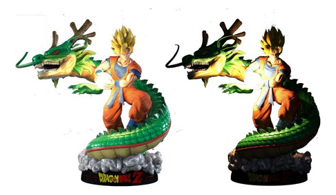Dragon Ball Goku And Shenlong Archivo Stl Para Impresión 3d