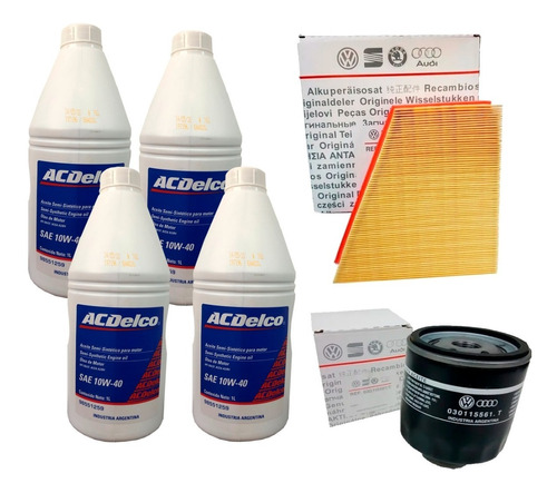 Kit Filtros Originales + Aceite Vw Fox 1.6 8v 2019 2020