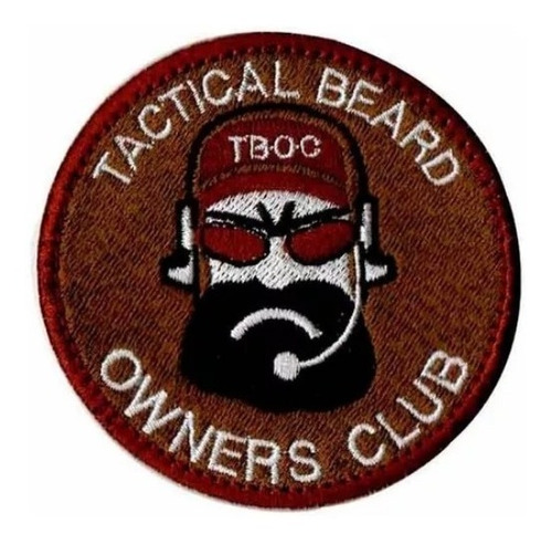 Imagem 1 de 3 de Patch Bordado Airsoft Campo Soldado Jogador Barbudo