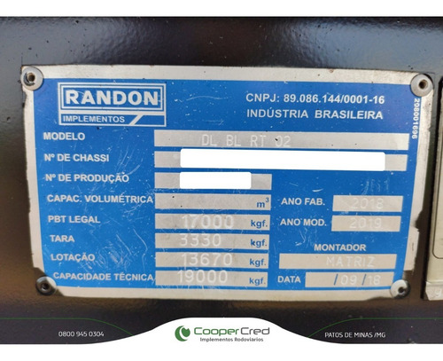 Imagem 10 de 15 de Rodocaçamba Randon Basculante 2019 Randon Com Pneus 9 Eixos