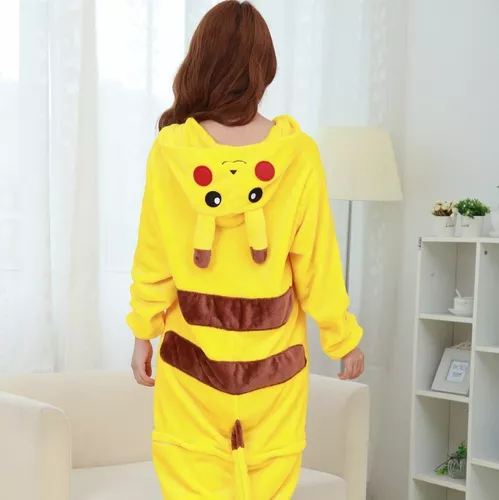 Fantasia Pijama Pikachu Adulto Pokemon Cosplay P/ Entrega